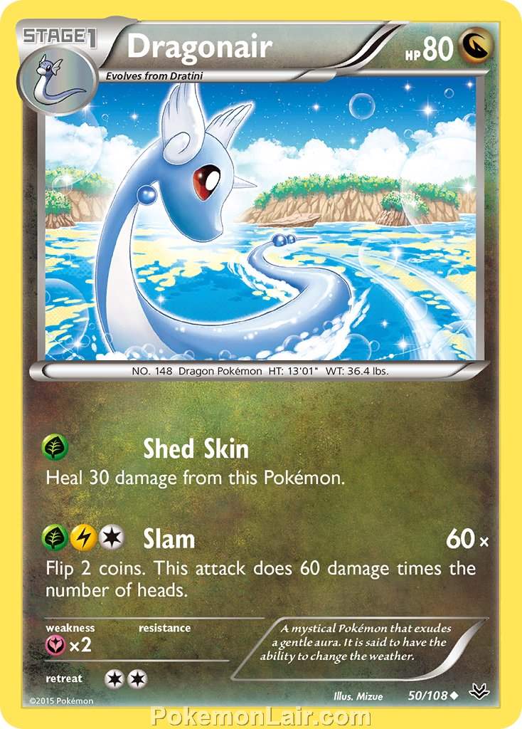 2015 Pokemon Trading Card Game Roaring Skies Price List – 50 Dragonair