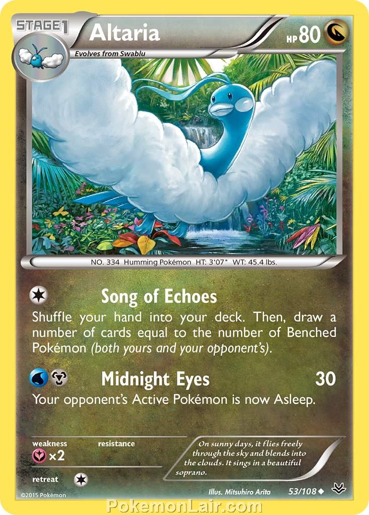 2015 Pokemon Trading Card Game Roaring Skies Price List – 53 Altaria