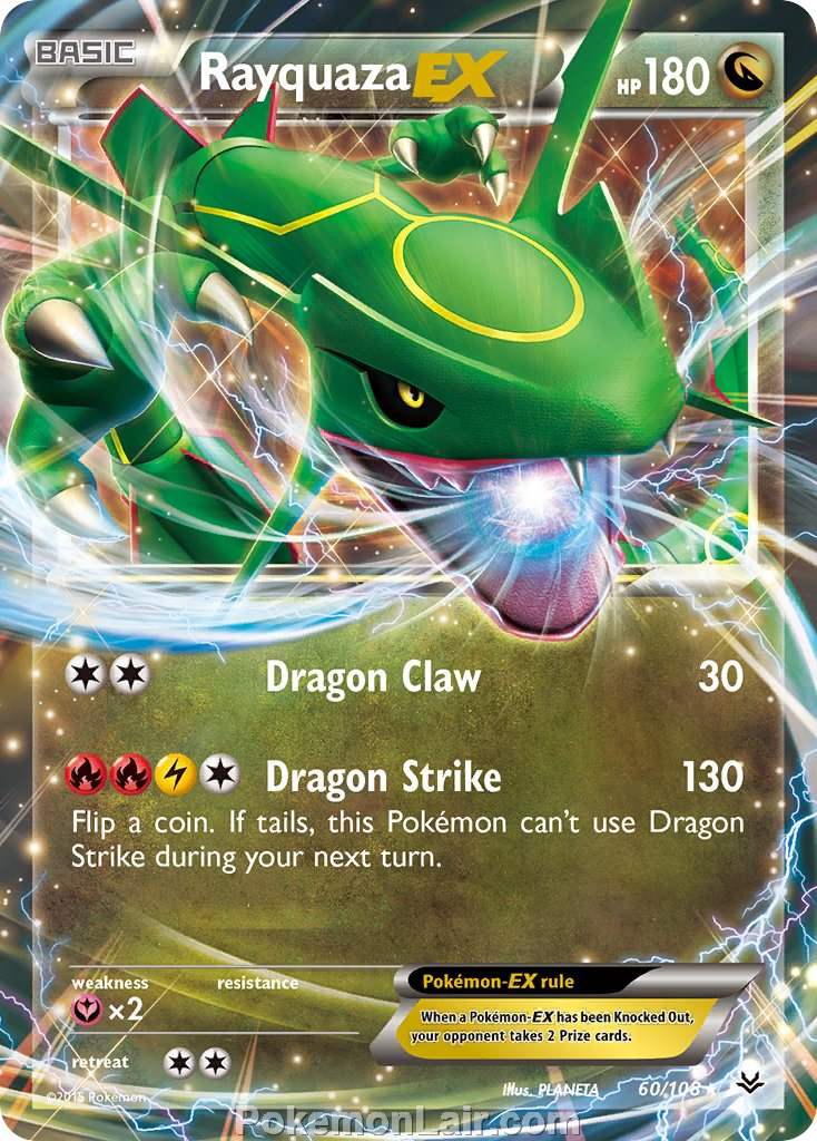 2015 Pokemon Trading Card Game Roaring Skies Price List – 60 Rayquaza EX