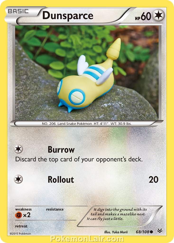 2015 Pokemon Trading Card Game Roaring Skies Price List – 68 Dunsparce