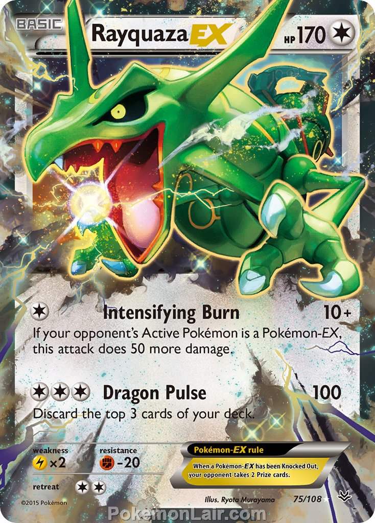 2015 Pokemon Trading Card Game Roaring Skies Price List – 75 Rayquaza EX