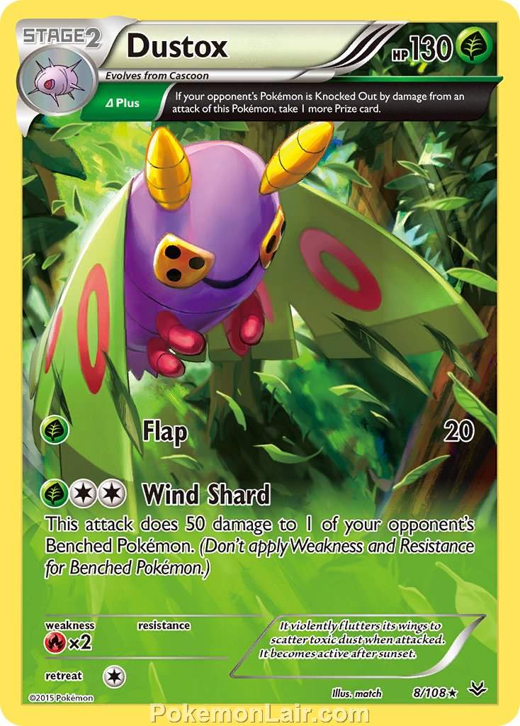 2015 Pokemon Trading Card Game Roaring Skies Price List – 8 Dustox