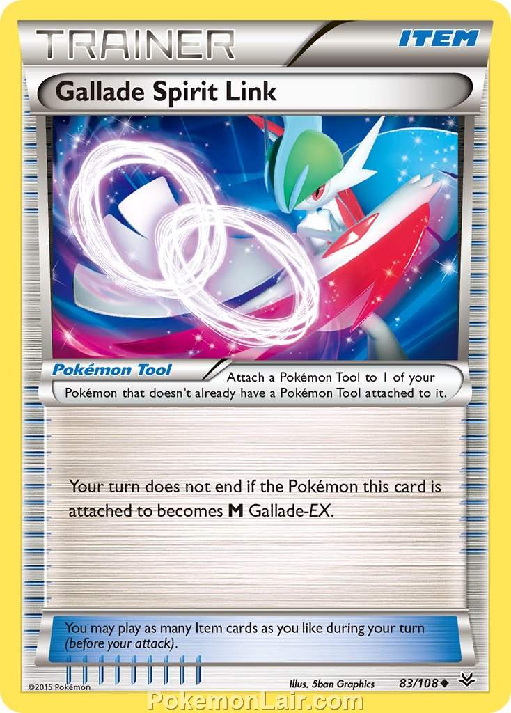 2015 Pokemon Trading Card Game Roaring Skies Price List – 83 Gallade Spirit Link