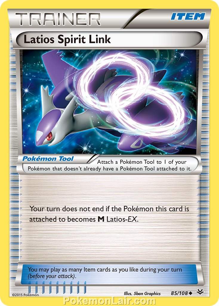 2015 Pokemon Trading Card Game Roaring Skies Price List – 85 Latios Spirit Link