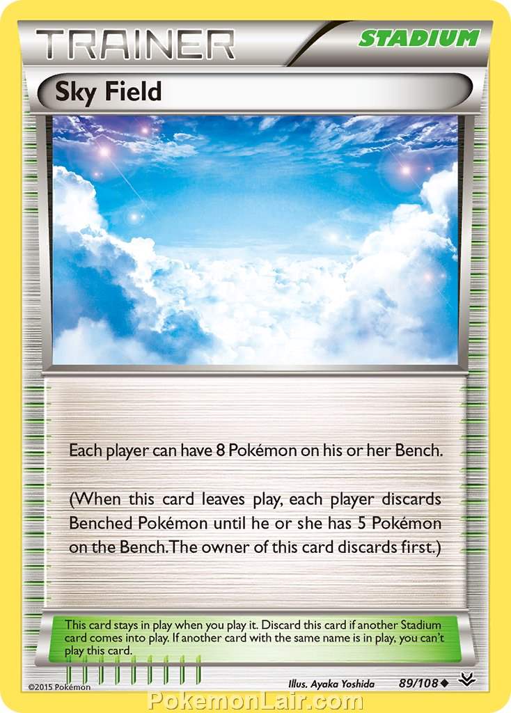 2015 Pokemon Trading Card Game Roaring Skies Price List – 89 Sky Field