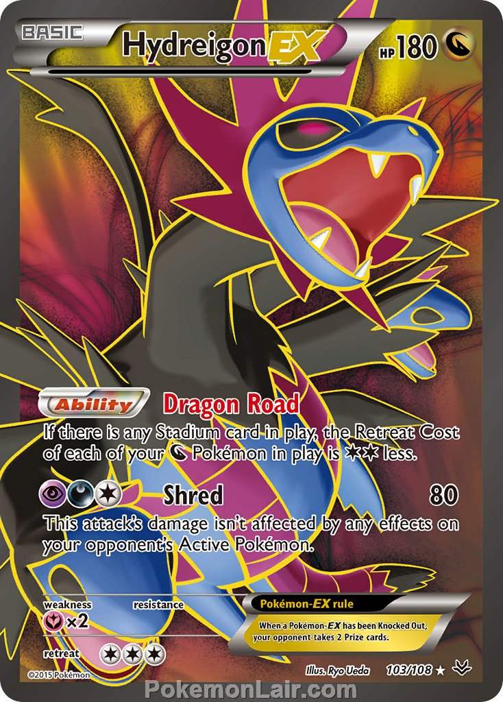 2015 Pokemon Trading Card Game Roaring Skies Set – 103 Hydreigon EX