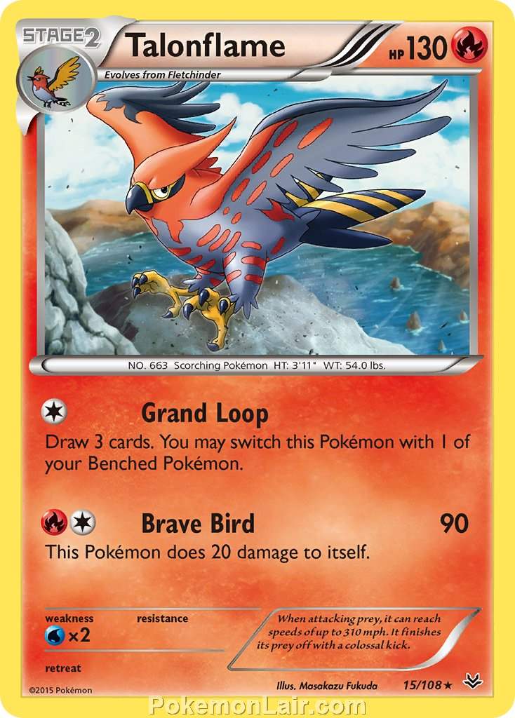 2015 Pokemon Trading Card Game Roaring Skies Set – 15 Talonflame