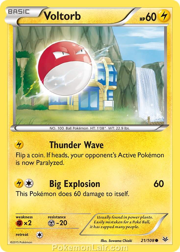 2015 Pokemon Trading Card Game Roaring Skies Set – 21 Voltorb