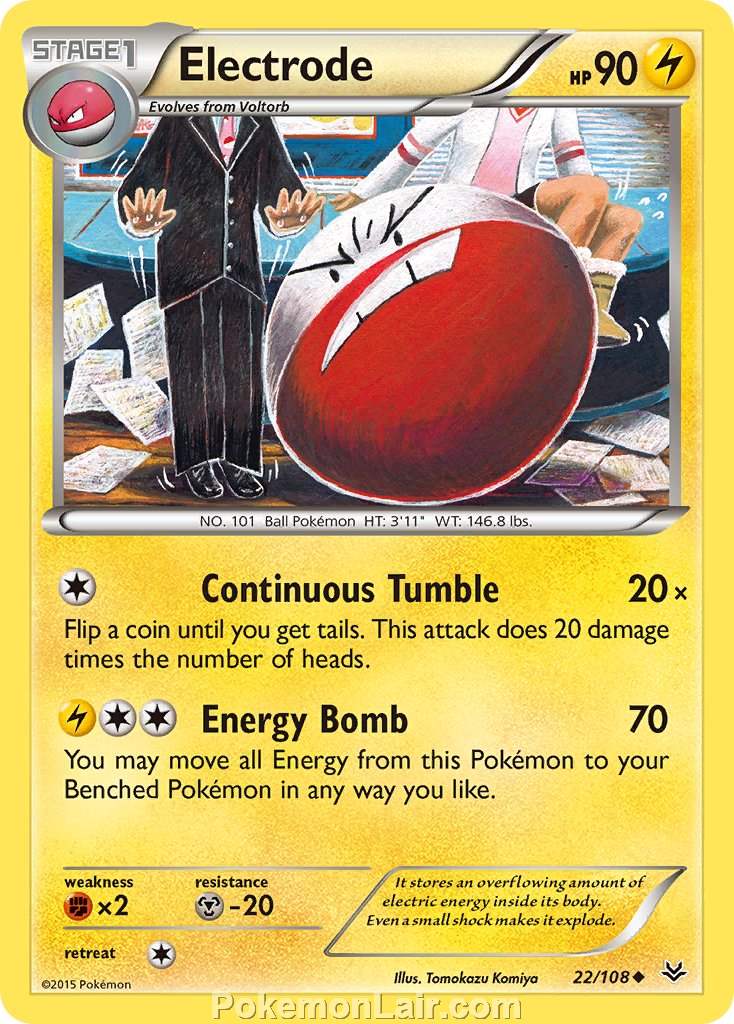 2015 Pokemon Trading Card Game Roaring Skies Set – 22 Electrode