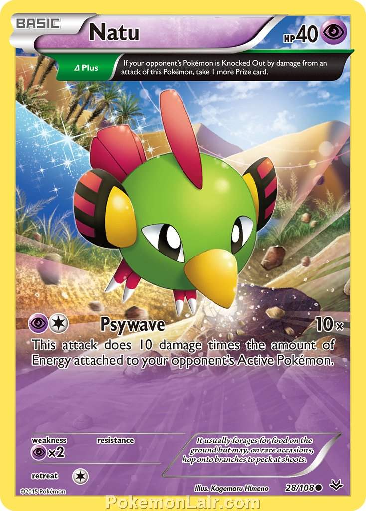 2015 Pokemon Trading Card Game Roaring Skies Set – 28 Natu