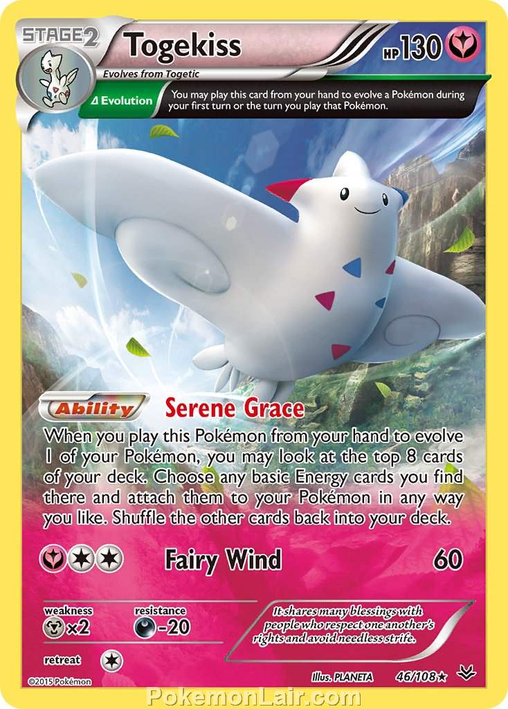 2015 Pokemon Trading Card Game Roaring Skies Set – 46 Togekiss