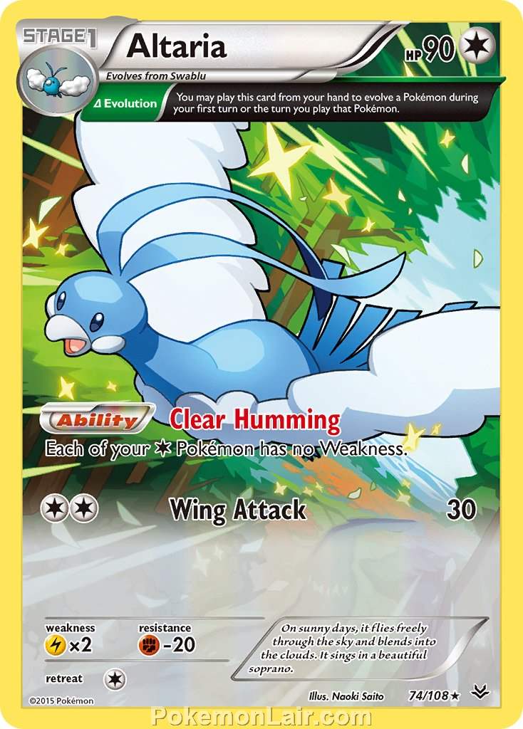2015 Pokemon Trading Card Game Roaring Skies Set – 74 Altaria