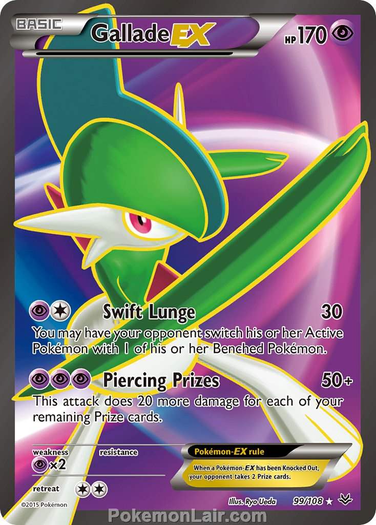 2015 Pokemon Trading Card Game Roaring Skies Set – 99 Gallade EX