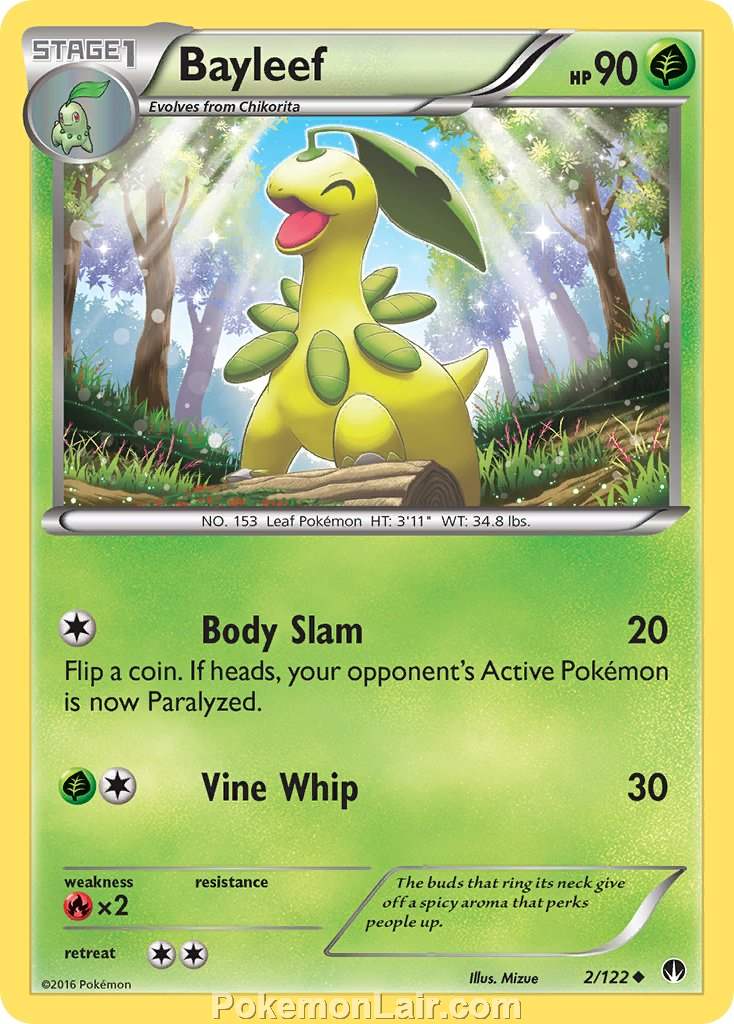 2016 Pokemon Trading Card Game BREAKpoint Price List – 02 Bayleef