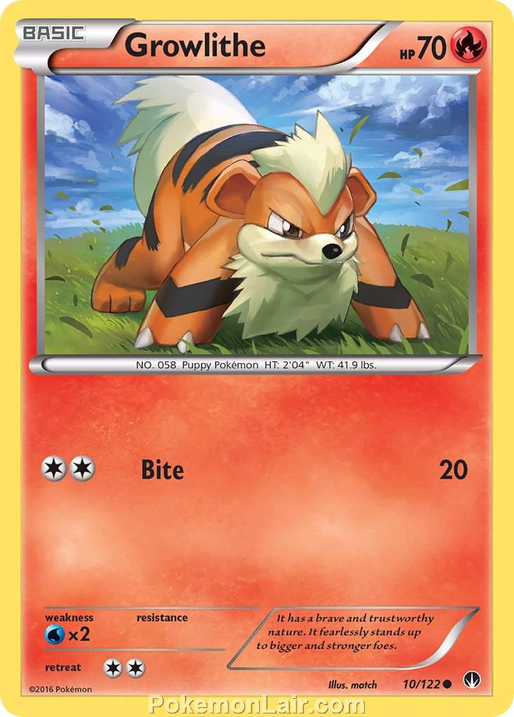 2016 Pokemon Trading Card Game BREAKpoint Price List – 10 Growlithe