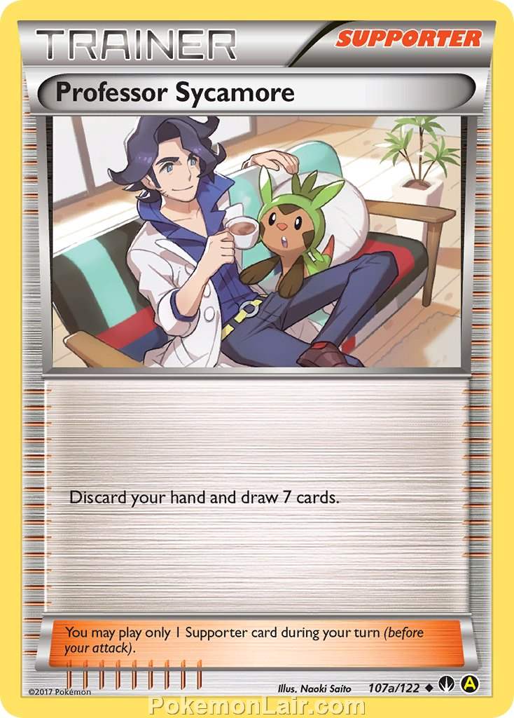 2016 Pokemon Trading Card Game BREAKpoint Price List – 107a Professor Sycamore