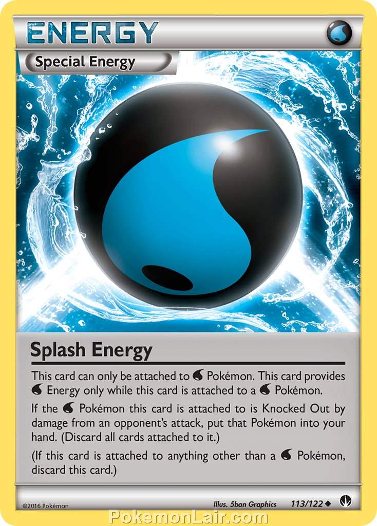 2016 Pokemon Trading Card Game BREAKpoint Price List – 113 Splash Energy