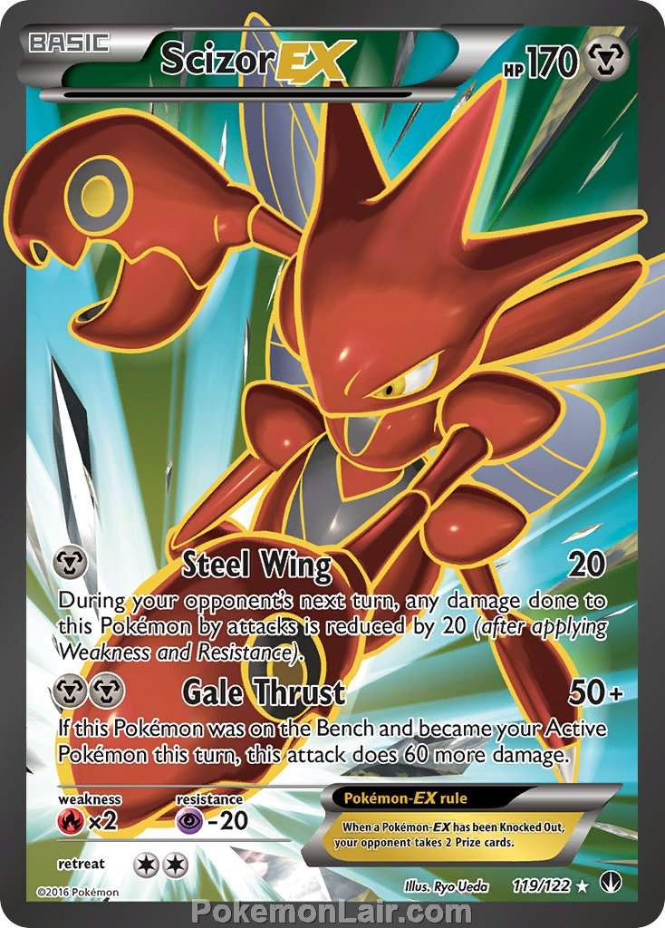 2016 Pokemon Trading Card Game BREAKpoint Price List – 119 Scizor EX