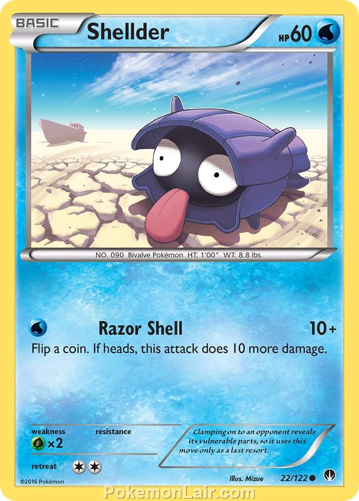 2016 Pokemon Trading Card Game BREAKpoint Price List – 22 Shellder