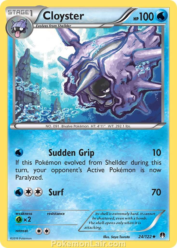 2016 Pokemon Trading Card Game BREAKpoint Price List – 24 Cloyster
