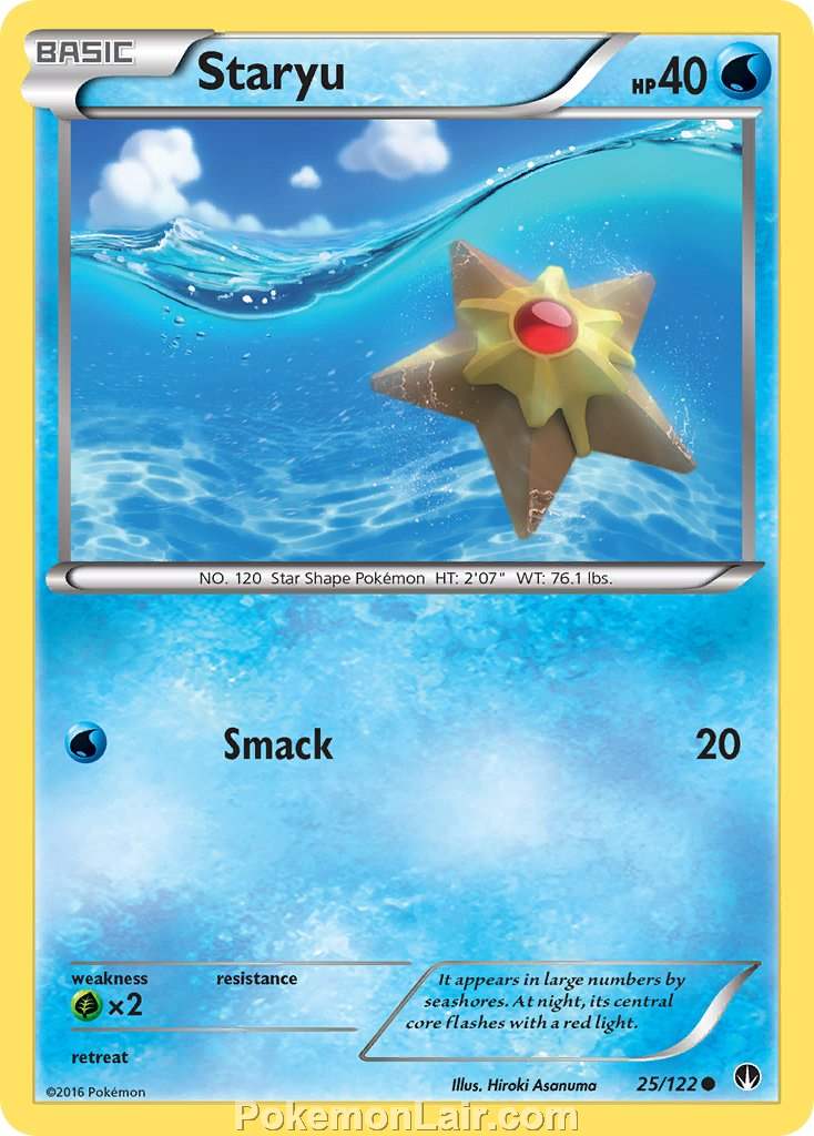 2016 Pokemon Trading Card Game BREAKpoint Price List – 25 Staryu