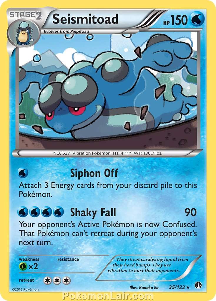 2016 Pokemon Trading Card Game BREAKpoint Price List – 35 Seismitoad