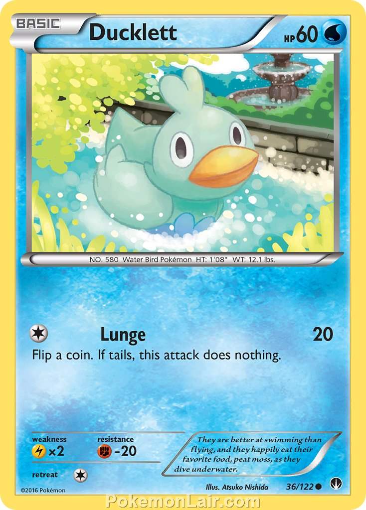 2016 Pokemon Trading Card Game BREAKpoint Price List – 36 Ducklett