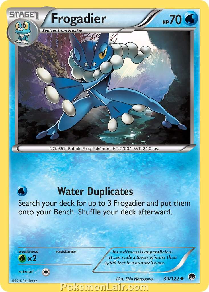 2016 Pokemon Trading Card Game BREAKpoint Price List – 39 Frogadier