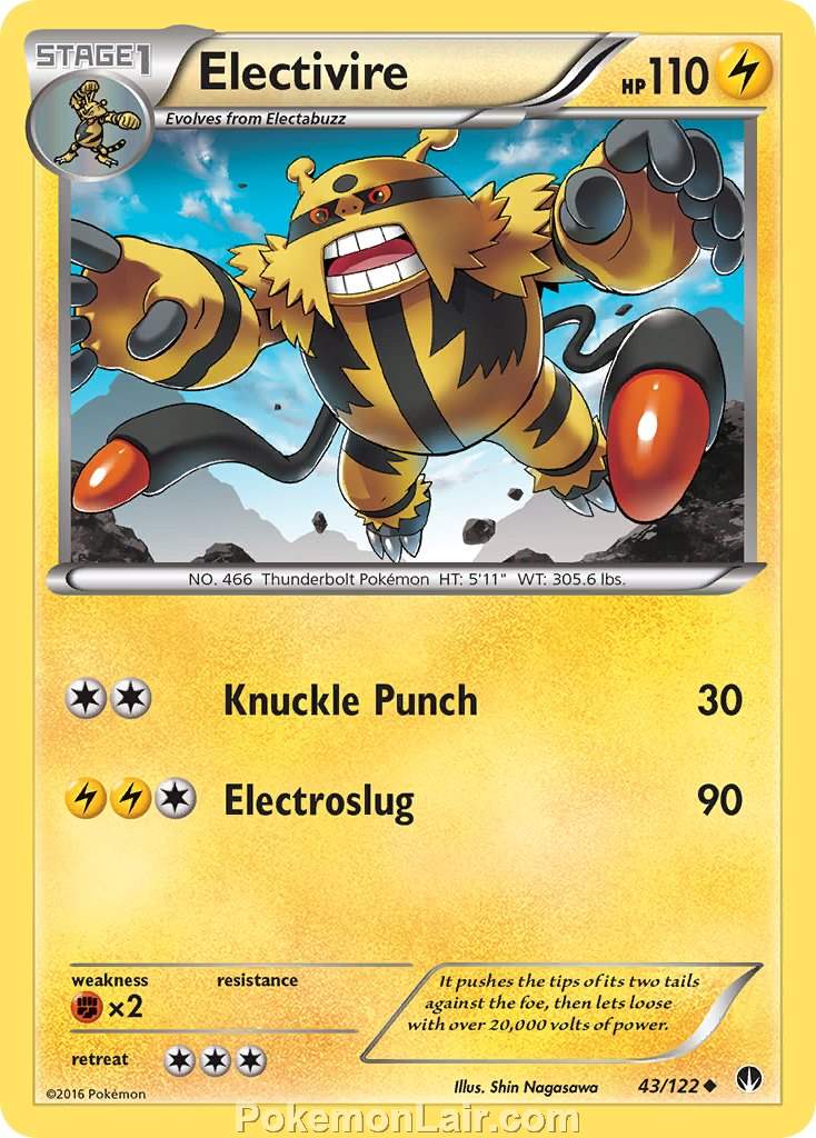 2016 Pokemon Trading Card Game BREAKpoint Price List – 43 Electivire