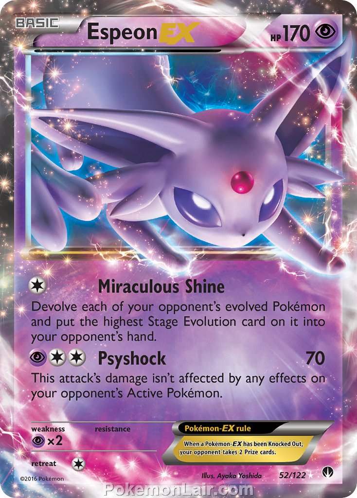 2016 Pokemon Trading Card Game BREAKpoint Price List – 52 Espeon EX