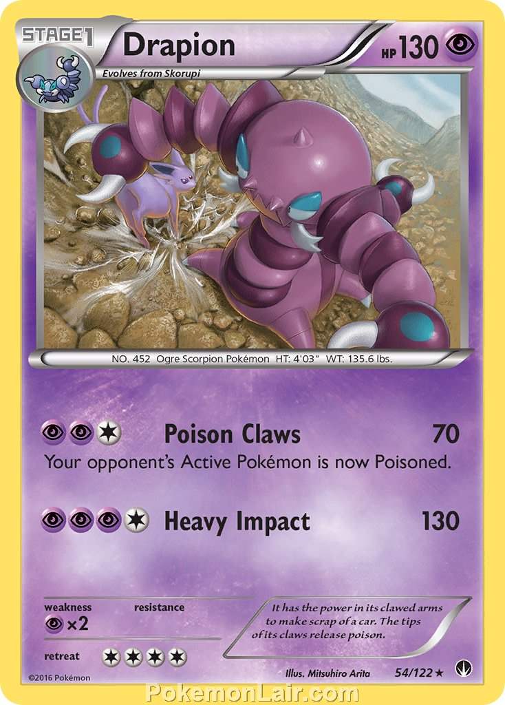 2016 Pokemon Trading Card Game BREAKpoint Price List – 54 Drapion