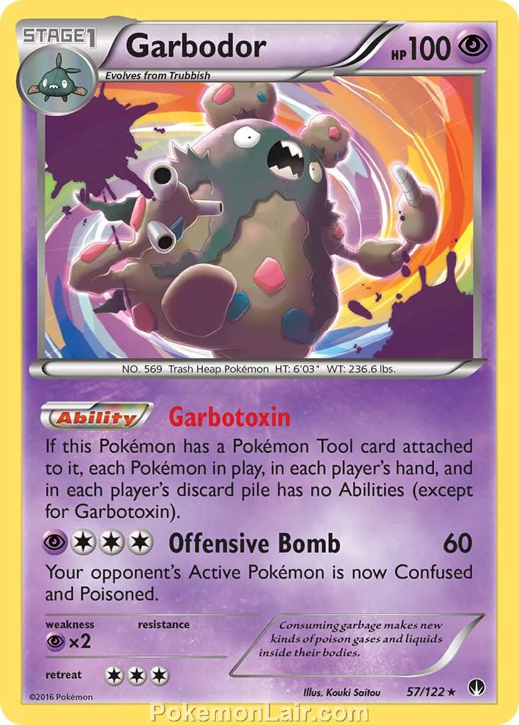 2016 Pokemon Trading Card Game BREAKpoint Price List – 57 Garbodor