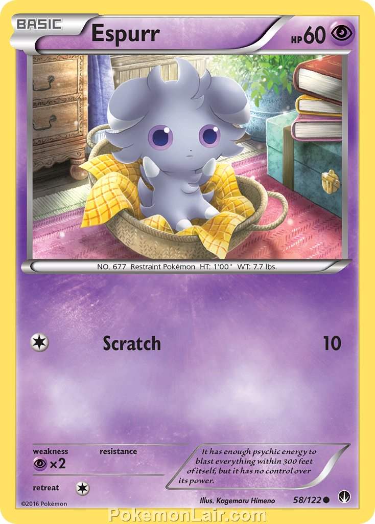 2016 Pokemon Trading Card Game BREAKpoint Price List – 58 Espurr