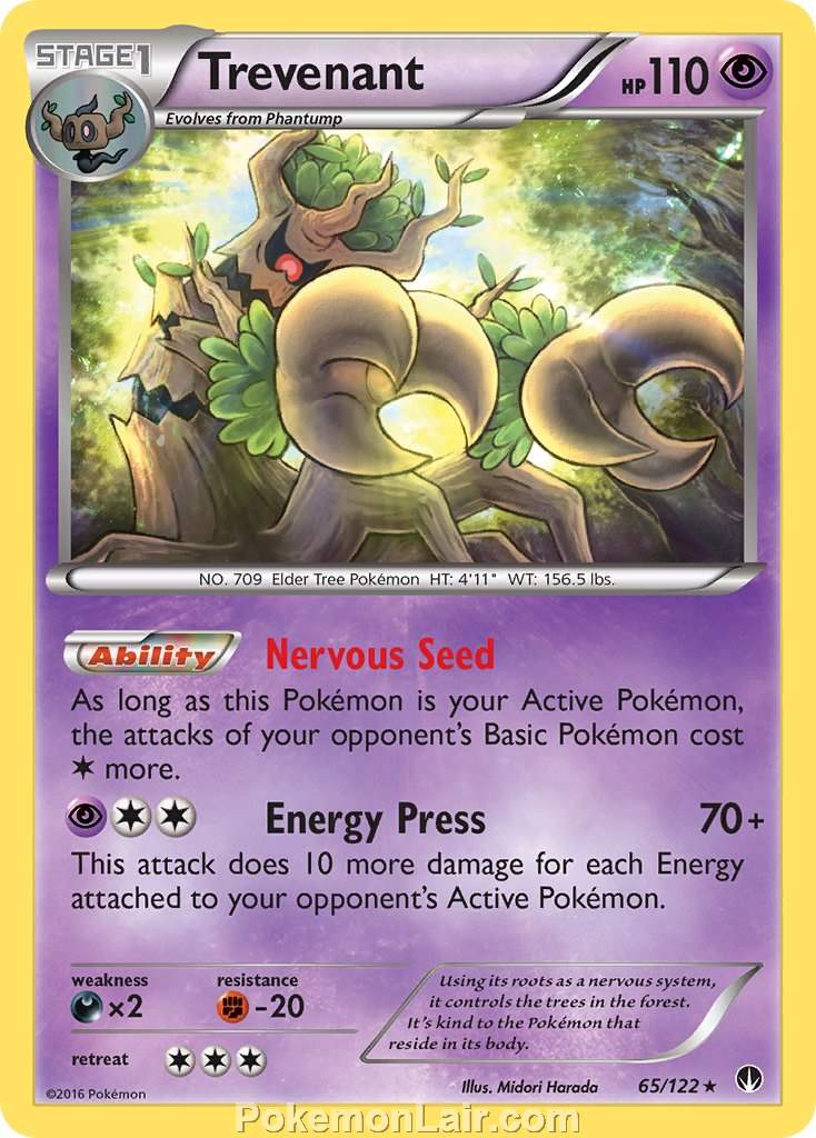 2016 Pokemon Trading Card Game BREAKpoint Price List – 65 Trevenant