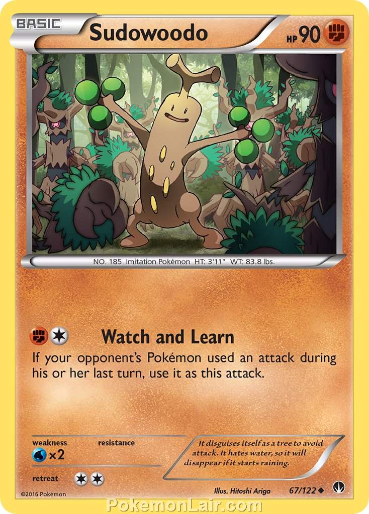 2016 Pokemon Trading Card Game BREAKpoint Price List – 67 Sudowoodo