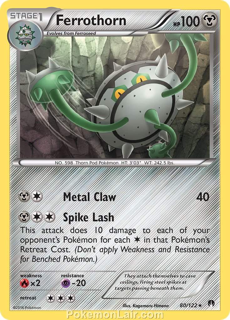 2016 Pokemon Trading Card Game BREAKpoint Price List – 80 Ferrothorn