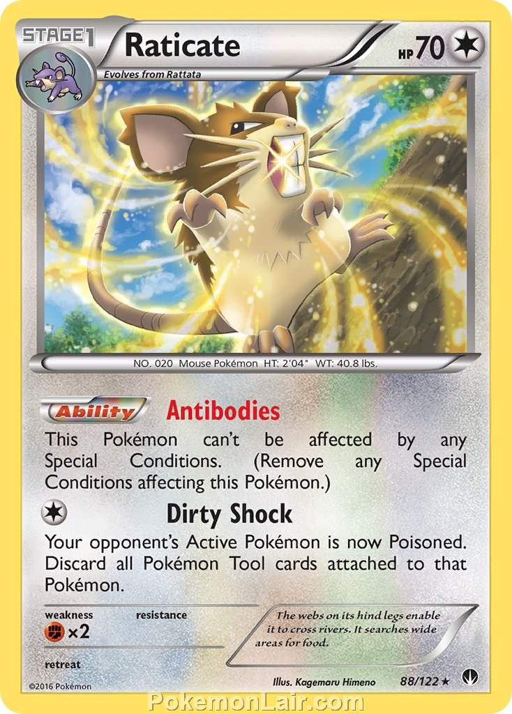 2016 Pokemon Trading Card Game BREAKpoint Price List – 88 Raticate