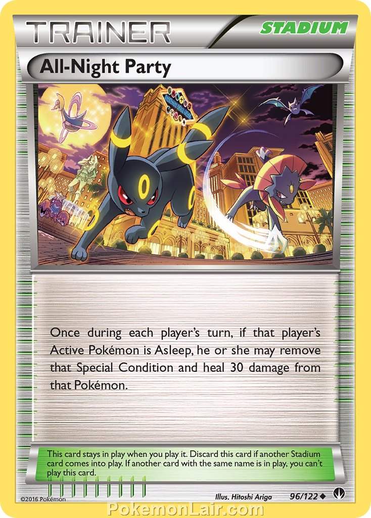 2016 Pokemon Trading Card Game BREAKpoint Price List – 96 All Night Party