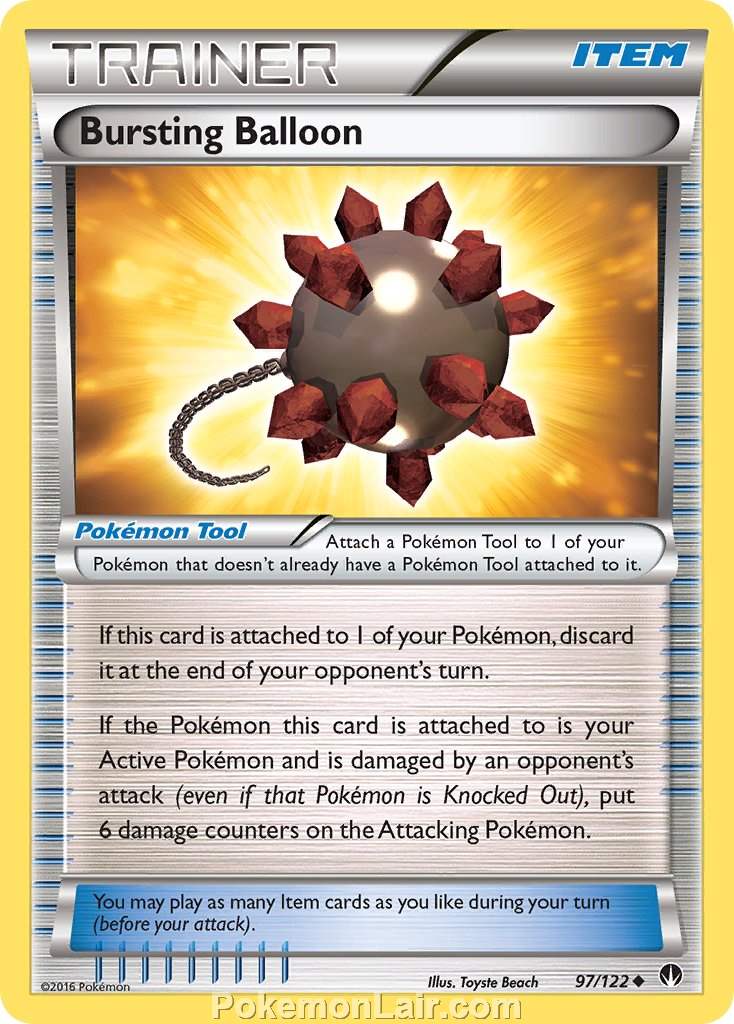 2016 Pokemon Trading Card Game BREAKpoint Price List – 97 Bursting Balloon