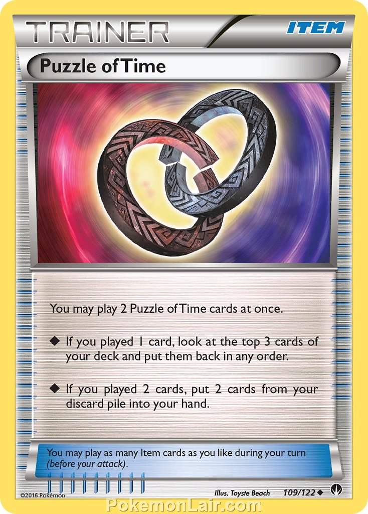 2016 Pokemon Trading Card Game BREAKpoint Set – 109 Puzzle Of Time