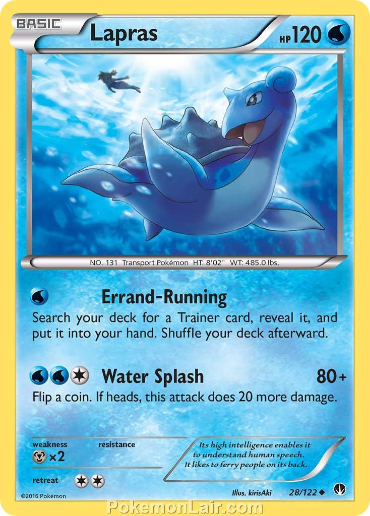 2016 Pokemon Trading Card Game BREAKpoint Set – 28 Lapras