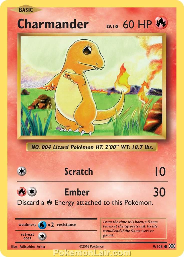 2016 Pokemon Trading Card Game Evolutions Price List – 09 Charmander