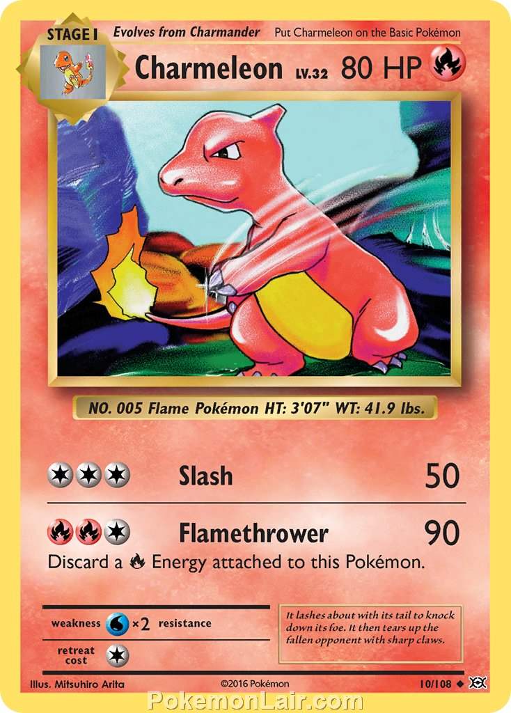 2016 Pokemon Trading Card Game Evolutions Price List – 10 Charmeleon