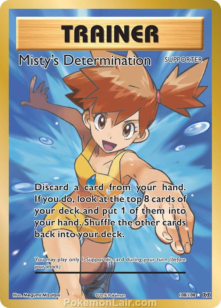 2016 Pokemon Trading Card Game Evolutions Price List – 108 Mistys Determination