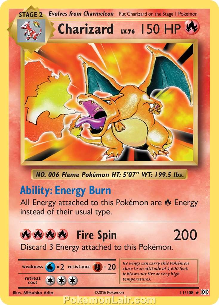 2016 Pokemon Trading Card Game Evolutions Price List – 11 Charizard