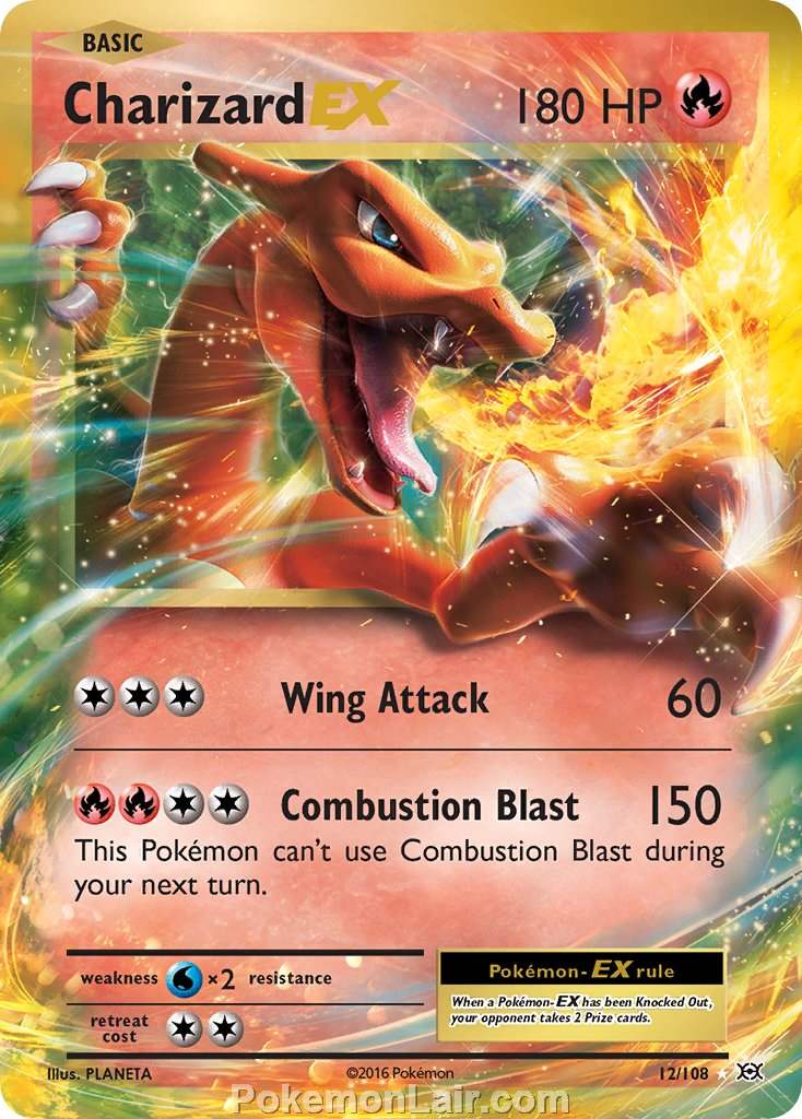 2016 Pokemon Trading Card Game Evolutions Price List – 12 Charizard EX