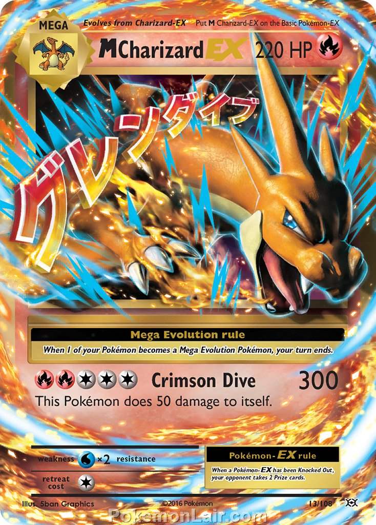 2016 Pokemon Trading Card Game Evolutions Price List – 13 M Charizard EX