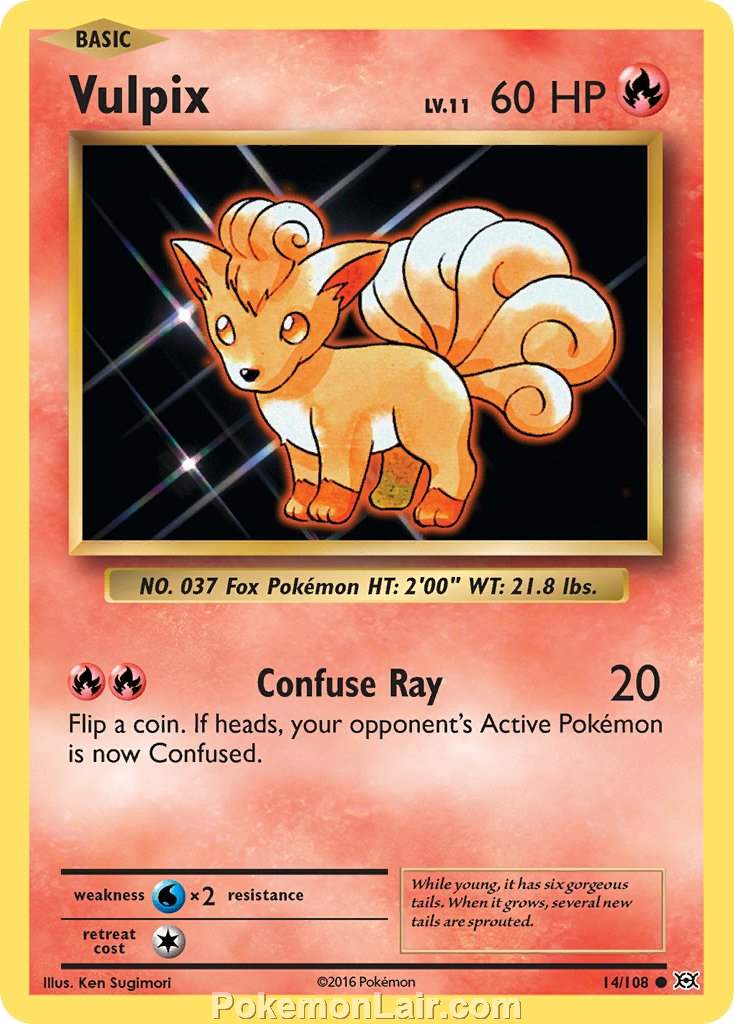 2016 Pokemon Trading Card Game Evolutions Price List – 14 Vulpix