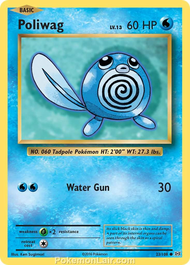 2016 Pokemon Trading Card Game Evolutions Price List – 23 Poliwag