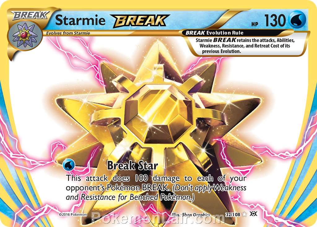 2016 Pokemon Trading Card Game Evolutions Price List – 32 Starmie Break